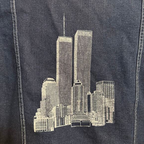 Vintage Commemorative Edition Denim Jacket NYC Twin Towers Women’s‎ 13/14 - Picture 3 of 9